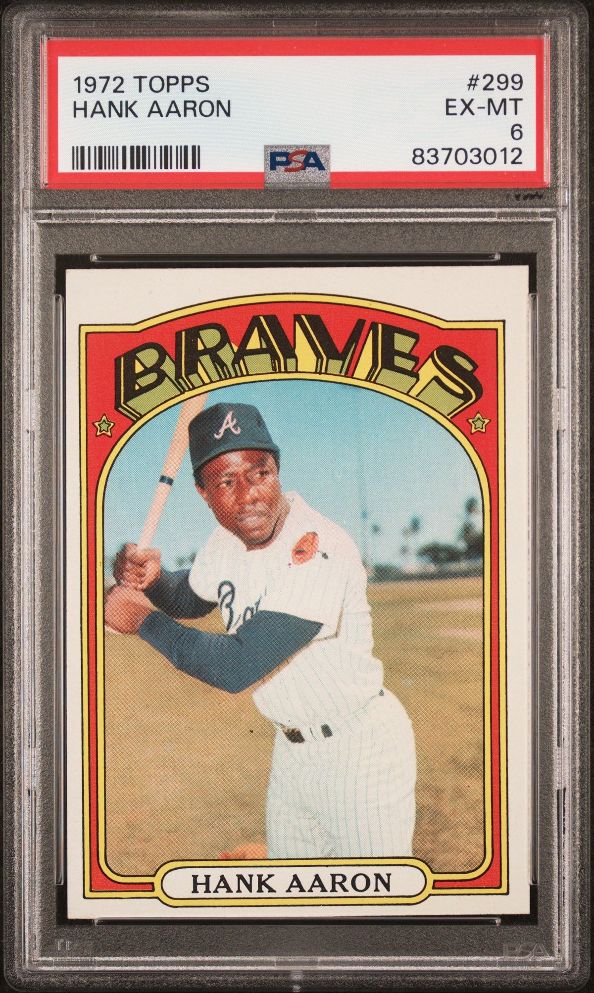 1972 Topps #299 Hank Aaron PSA 6