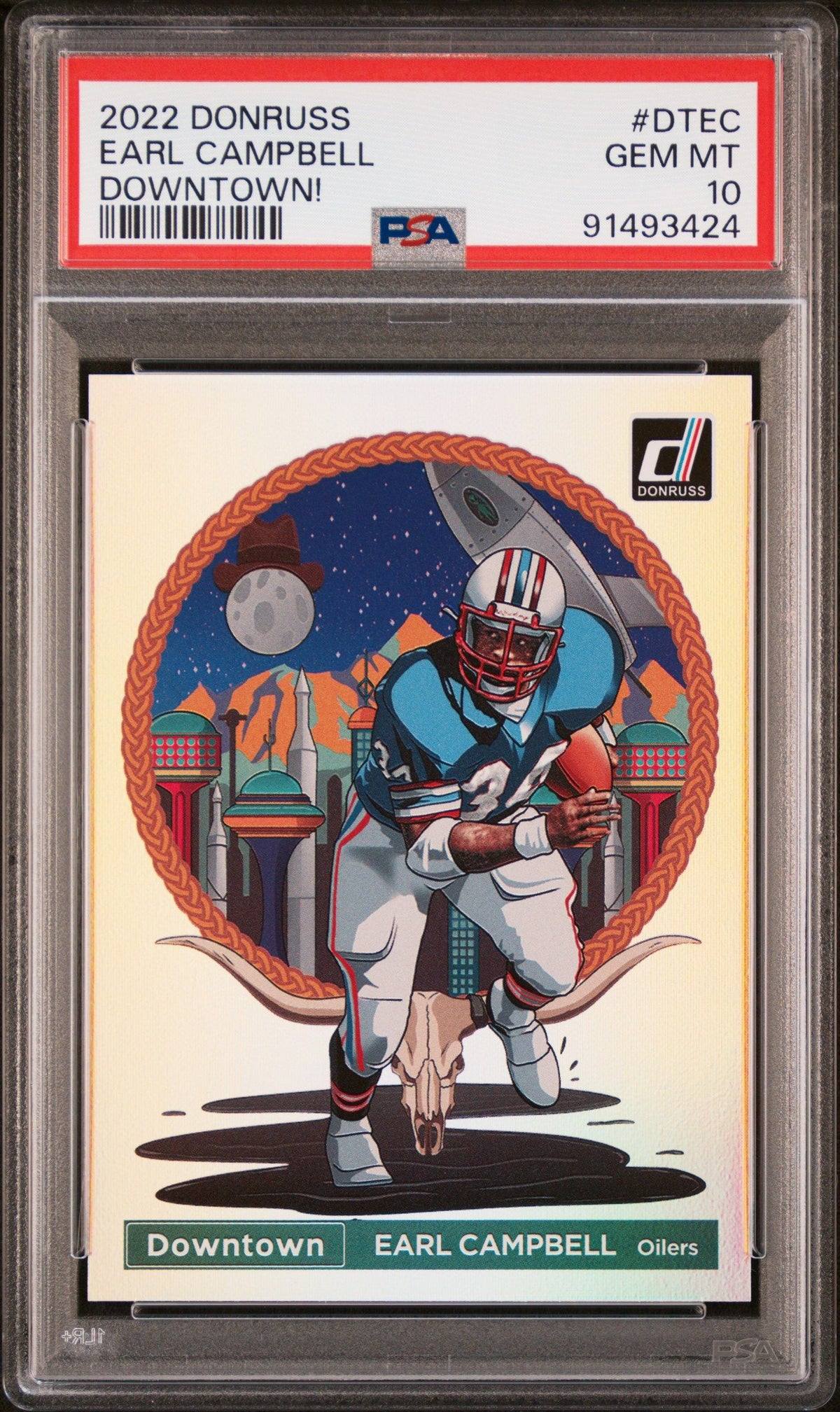 2022 Panini Donruss Downtown Earl Campbell Downtown! PSA 10