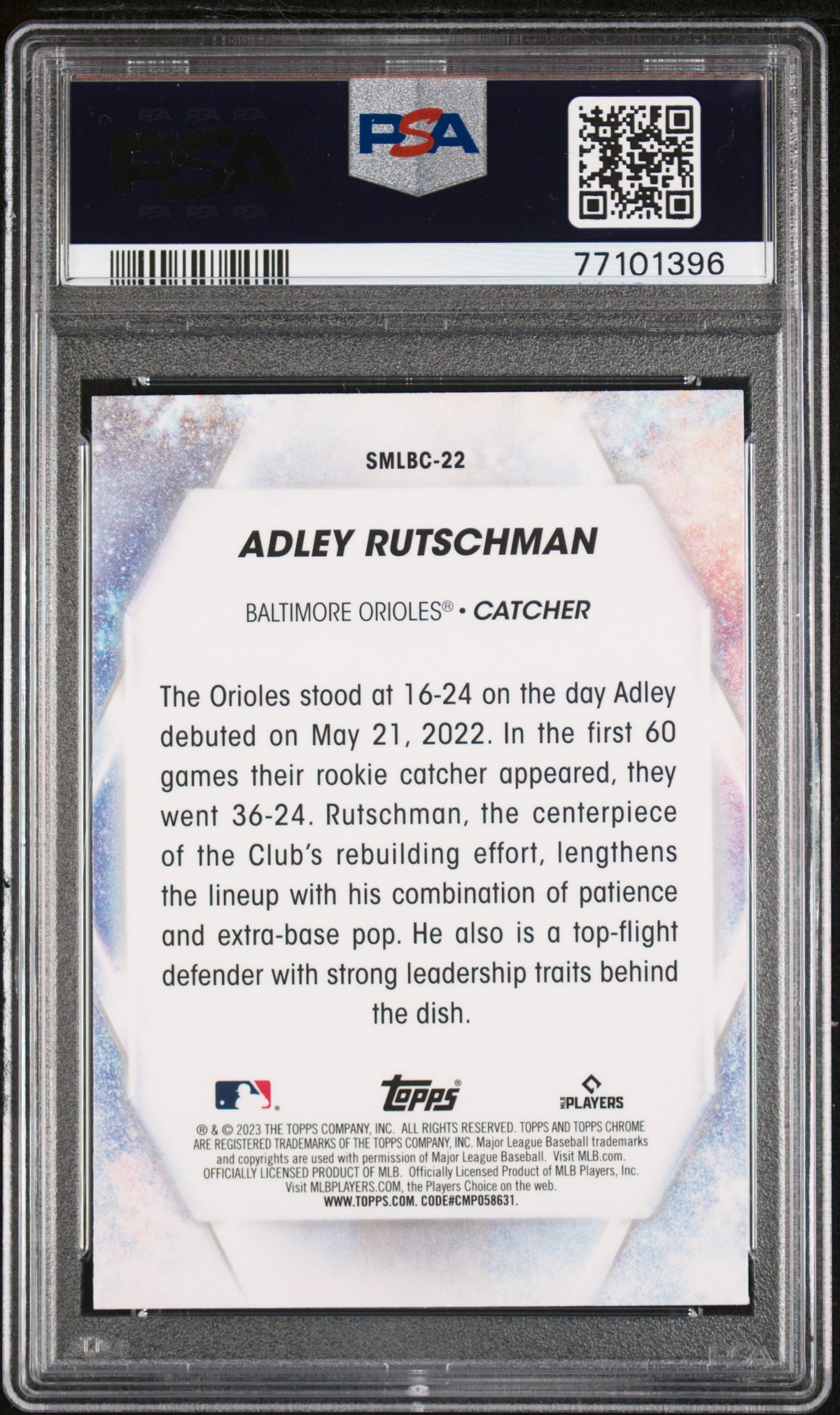 2023 Topps Stars Of The Mlb Chrome Adley Rutschman PSA 10