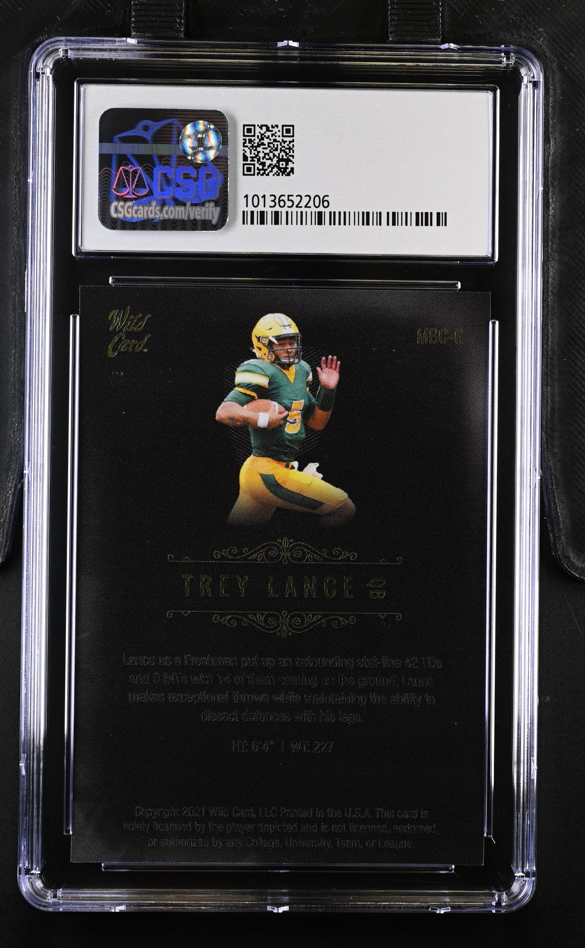 2021 Matte Silver Trey Lance CGC 10