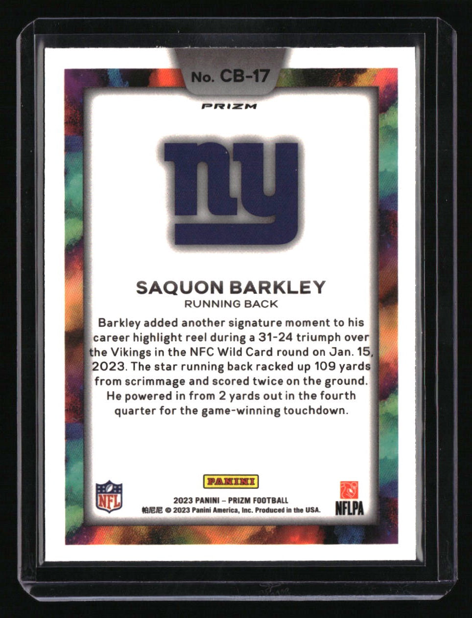 2023 Panini Prizm Saquon Barkley Color Blast