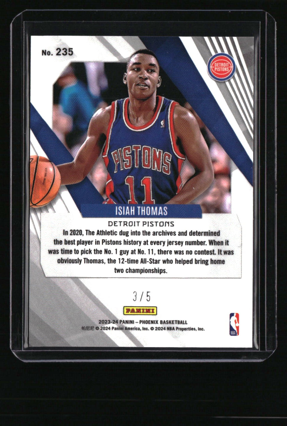 2023-24 Panini Phoenix Isiah Thomas Green #/5