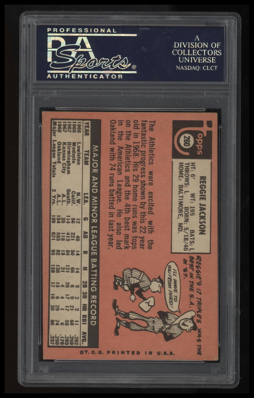 1969 Topps Reggie Jackson PSA 4