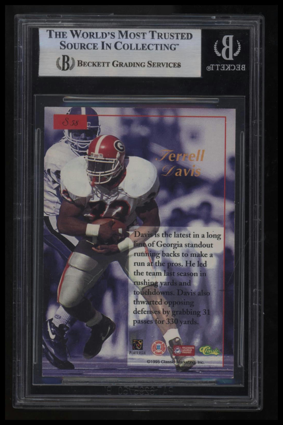 1995-96 Classic Five Sport Signings Terrell Davis BGS 8.5