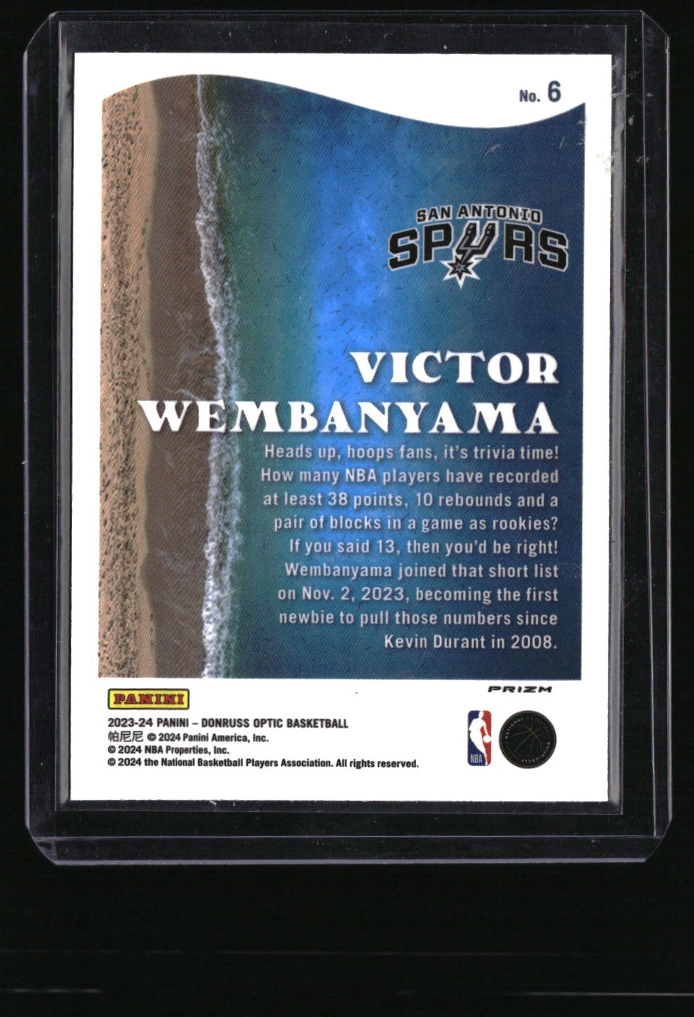 2023-24 Donruss Optic Victor Wembanyama Splash