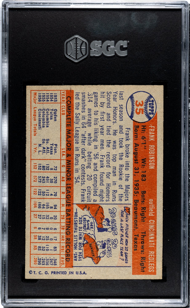 1957 Topps Frank Robinson SGC 4