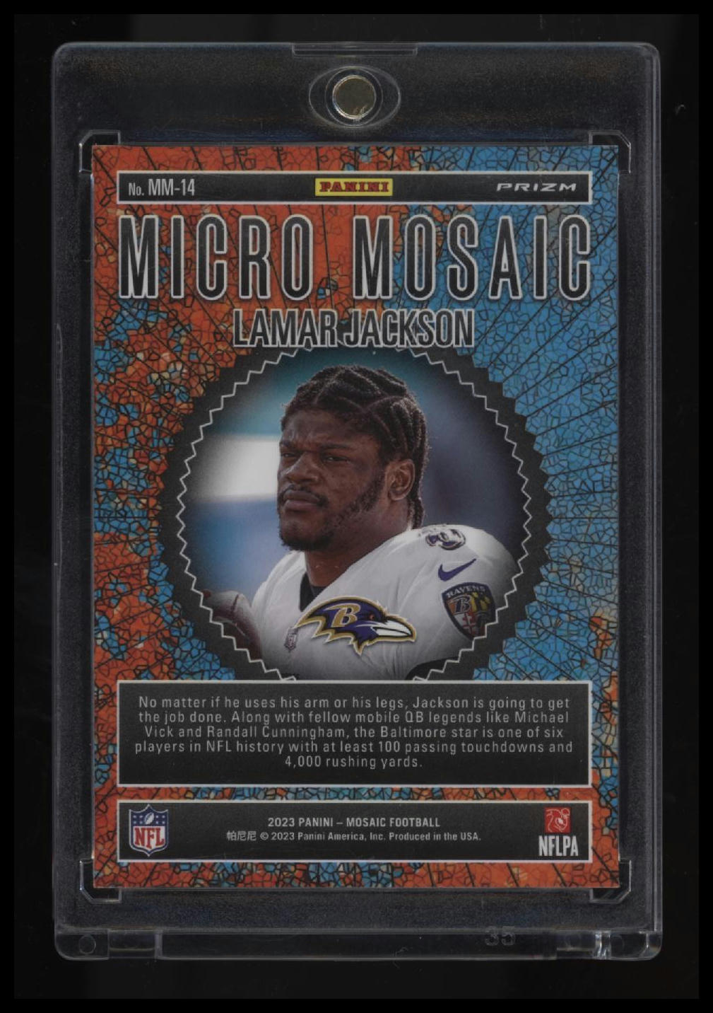 2023 Panini Mosaic Lamar Jackson Micro Mosaic