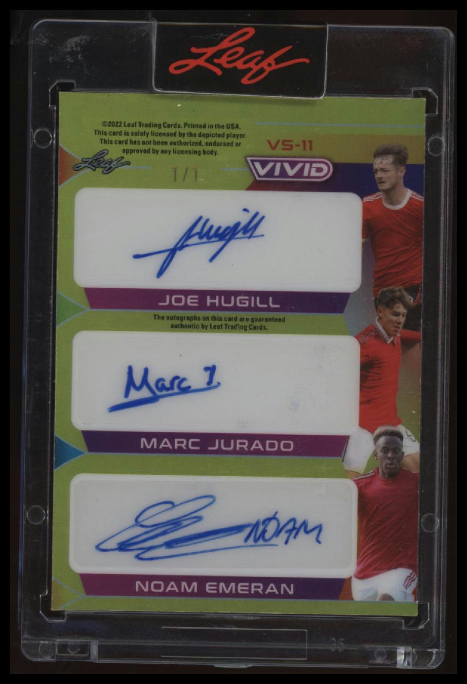 2022 Leaf McAllister / Aljofree / McNeill / Hugill / Jurado / Emeran Yellow #/1