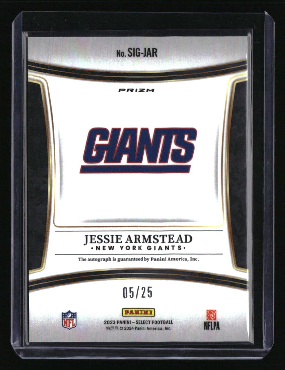 2023 Panini Select Jessie Armstead Signatures Tie-Dye Prizm #/25