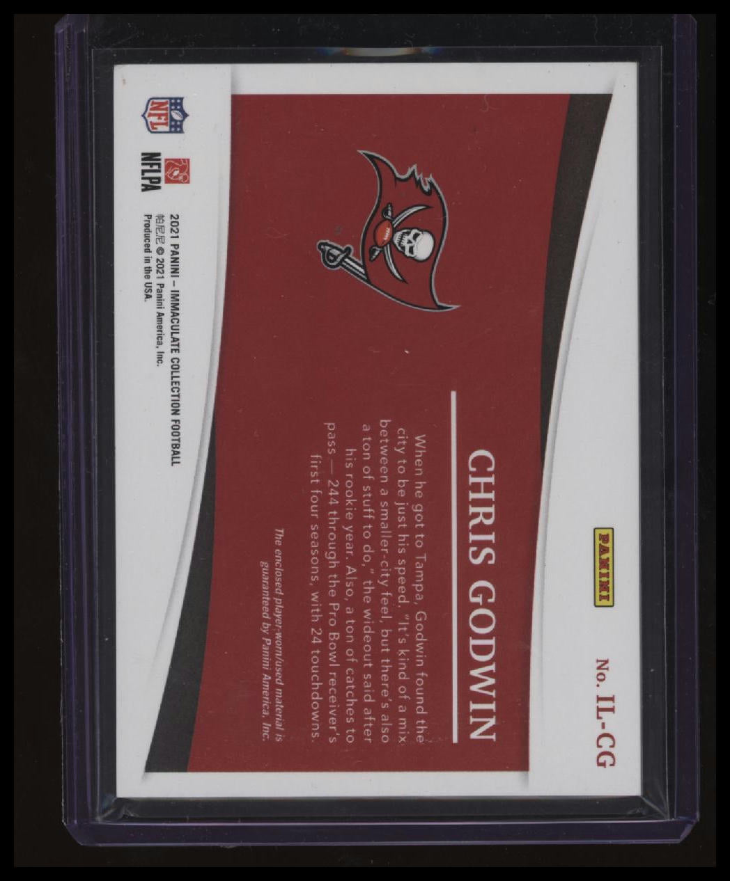 2021 Panini Immaculate Chris Godwin Immaculate Numbers #/25