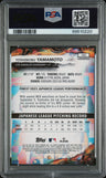 2024 Topps Finest Yoshinobu Yamamoto Blue Refractor PSA 10