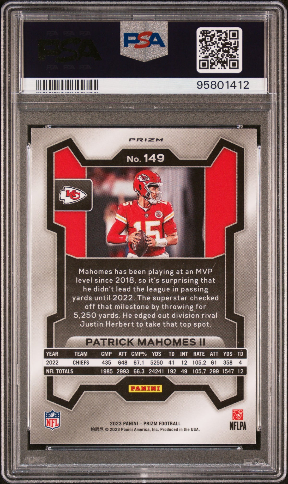 2023 Panini Prizm Patrick Mahomes Ii Neon Green Pulsar PSA 9