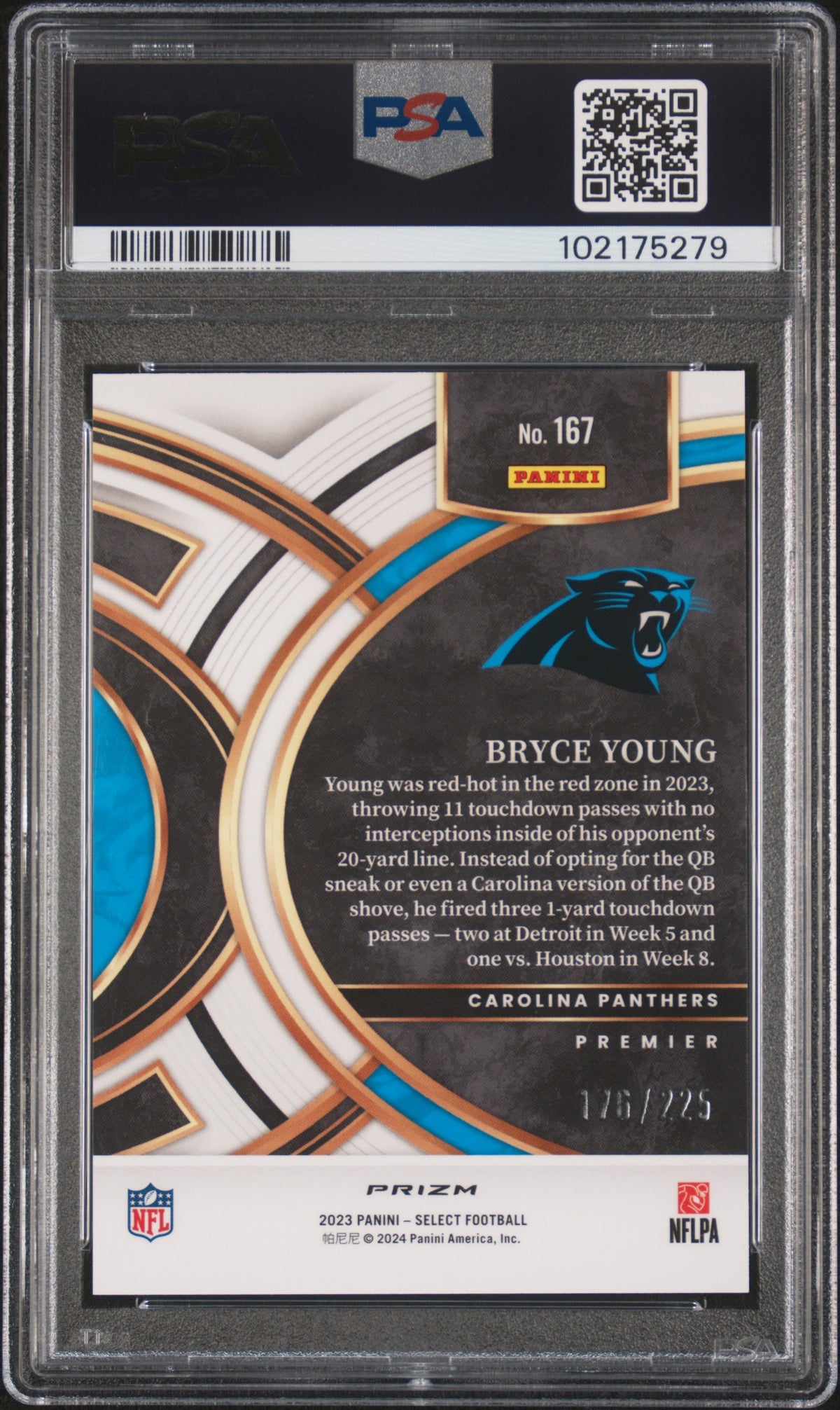 2023 Panini Select Bryce Young Tri-Color Prizm PSA 10