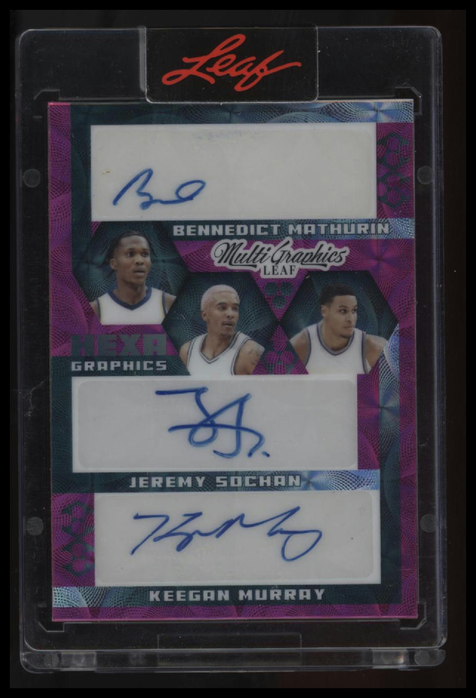 Leaf Hex Auto #HG-11 Dieng, Griffin, Eason, Mathurin, Sochan, Murray