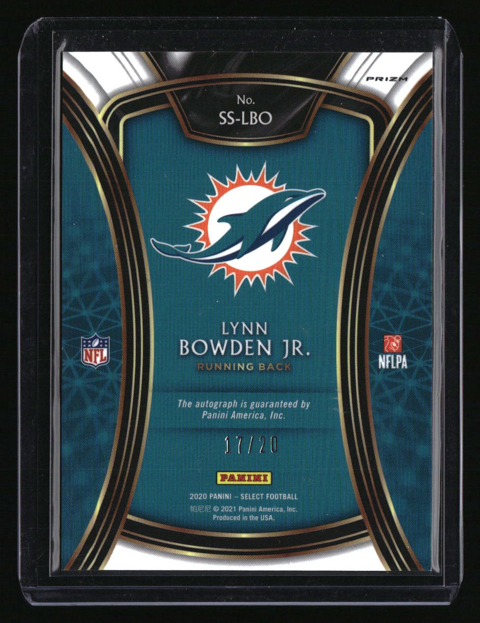 2020 Panini Select Lynn Bowden Jr. Select Signatures White Prizm #/20