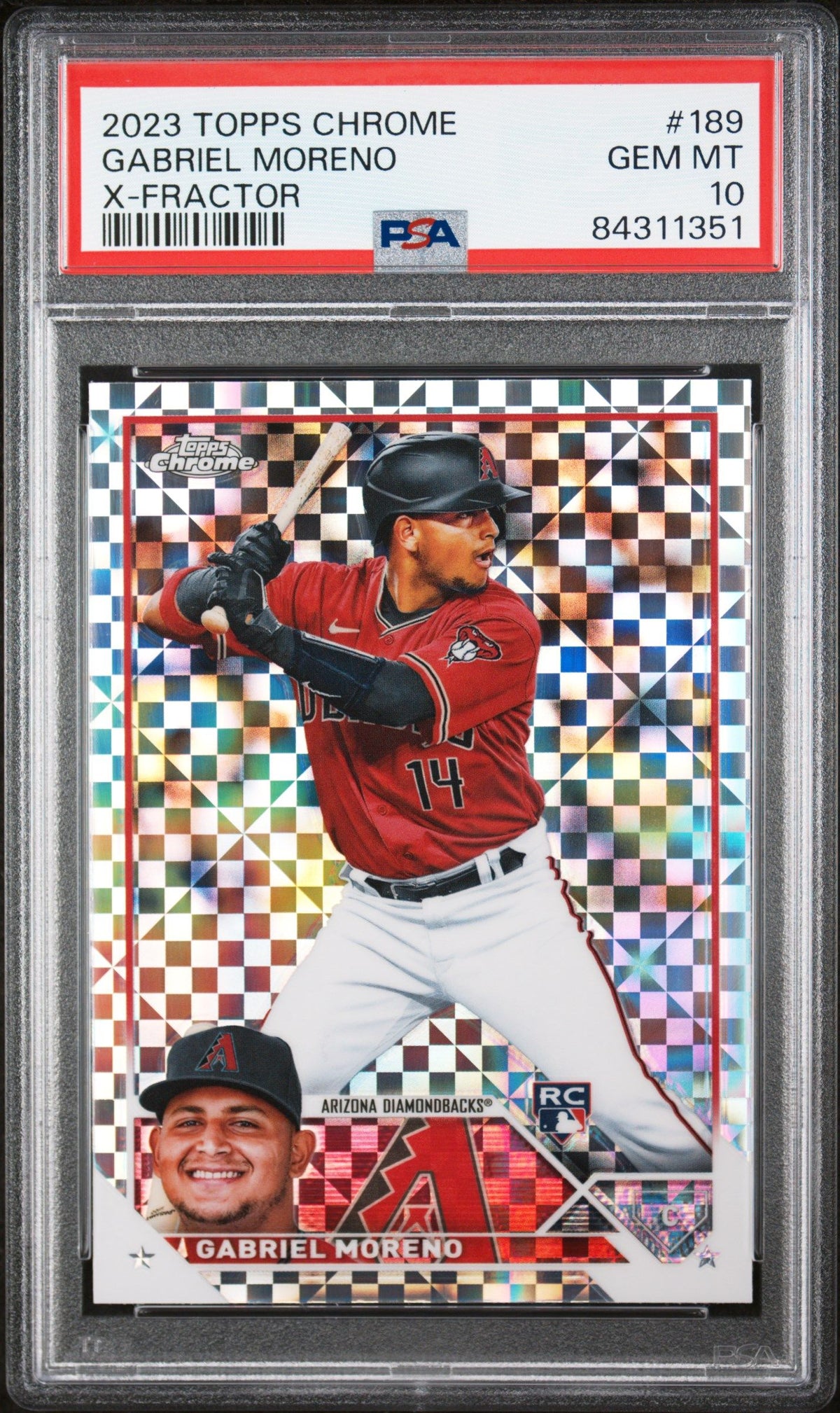 2023 Topps Chrome Gabriel Moreno X-Fractor PSA 10