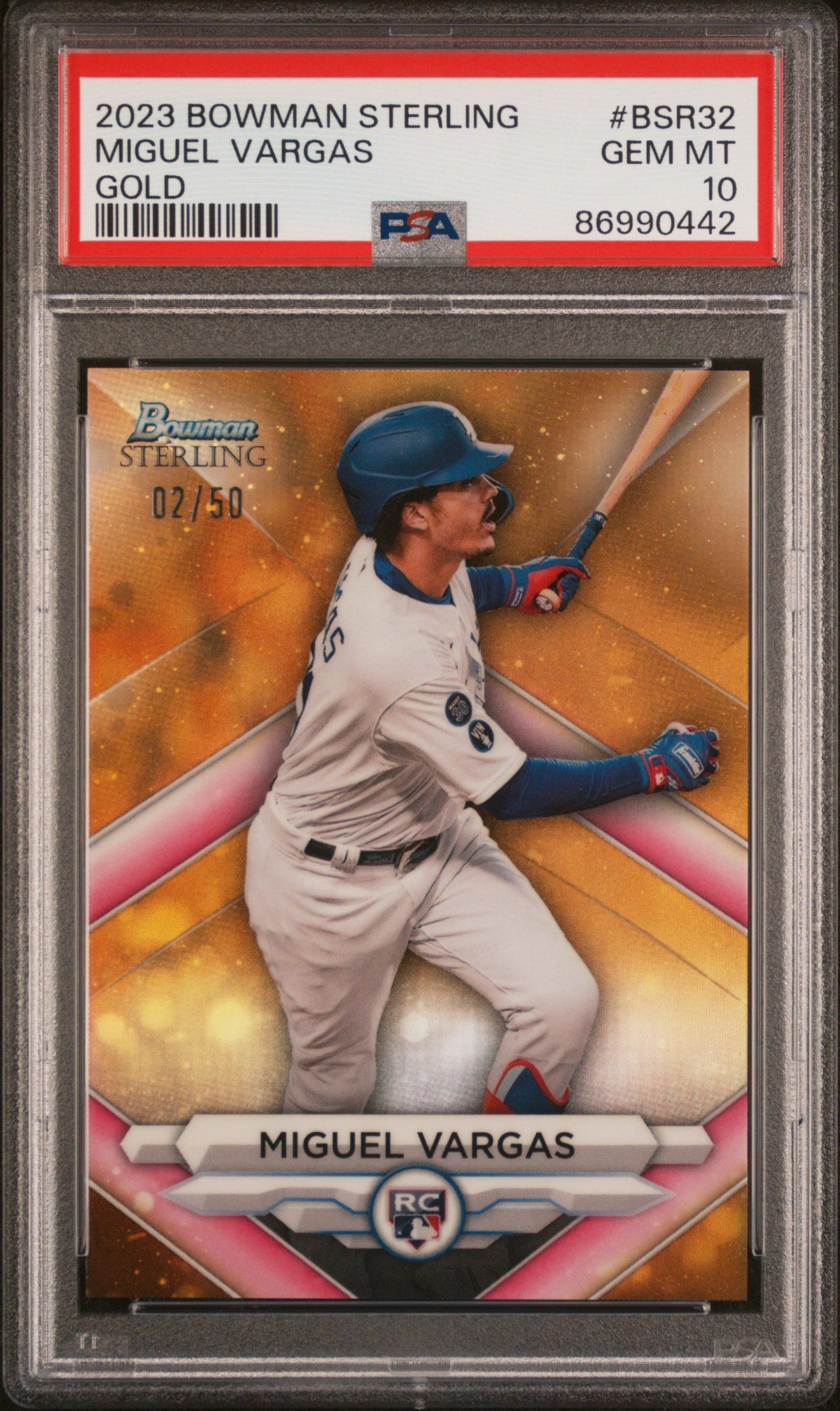 2023 Bowman Sterling Miguel Vargas Gold PSA 10