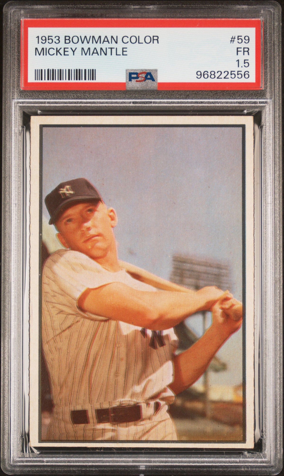 1953 Bowman Color Mickey Mantle PSA 1.5