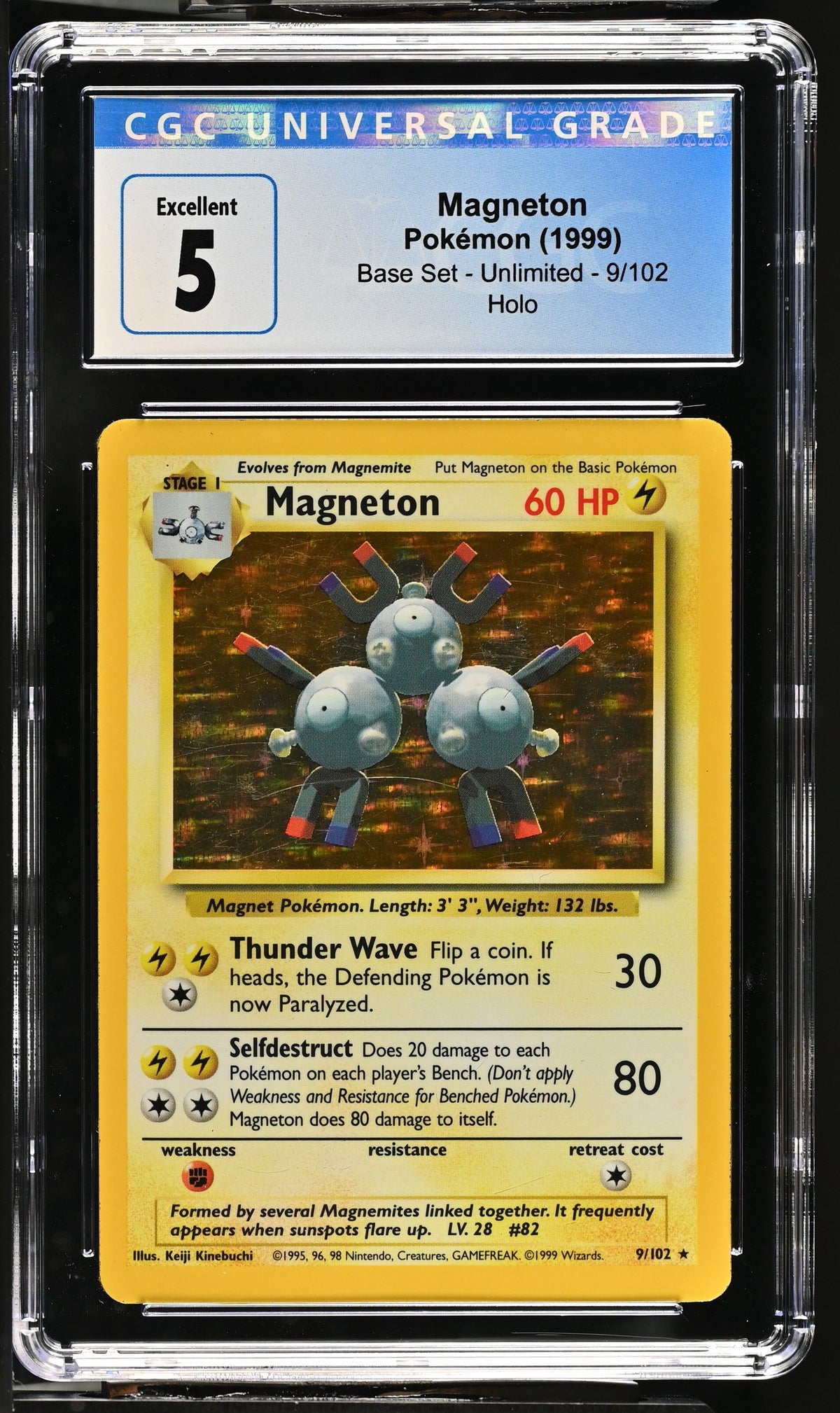 1999 Base Set - Unlimited Magneton CGC 5