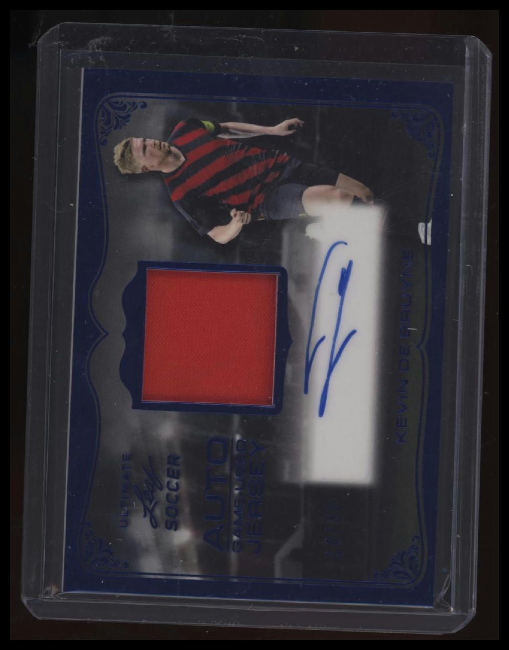 2022 Leaf Ultimate Kevin De Bruyne Jersey Autograph Navy #/30