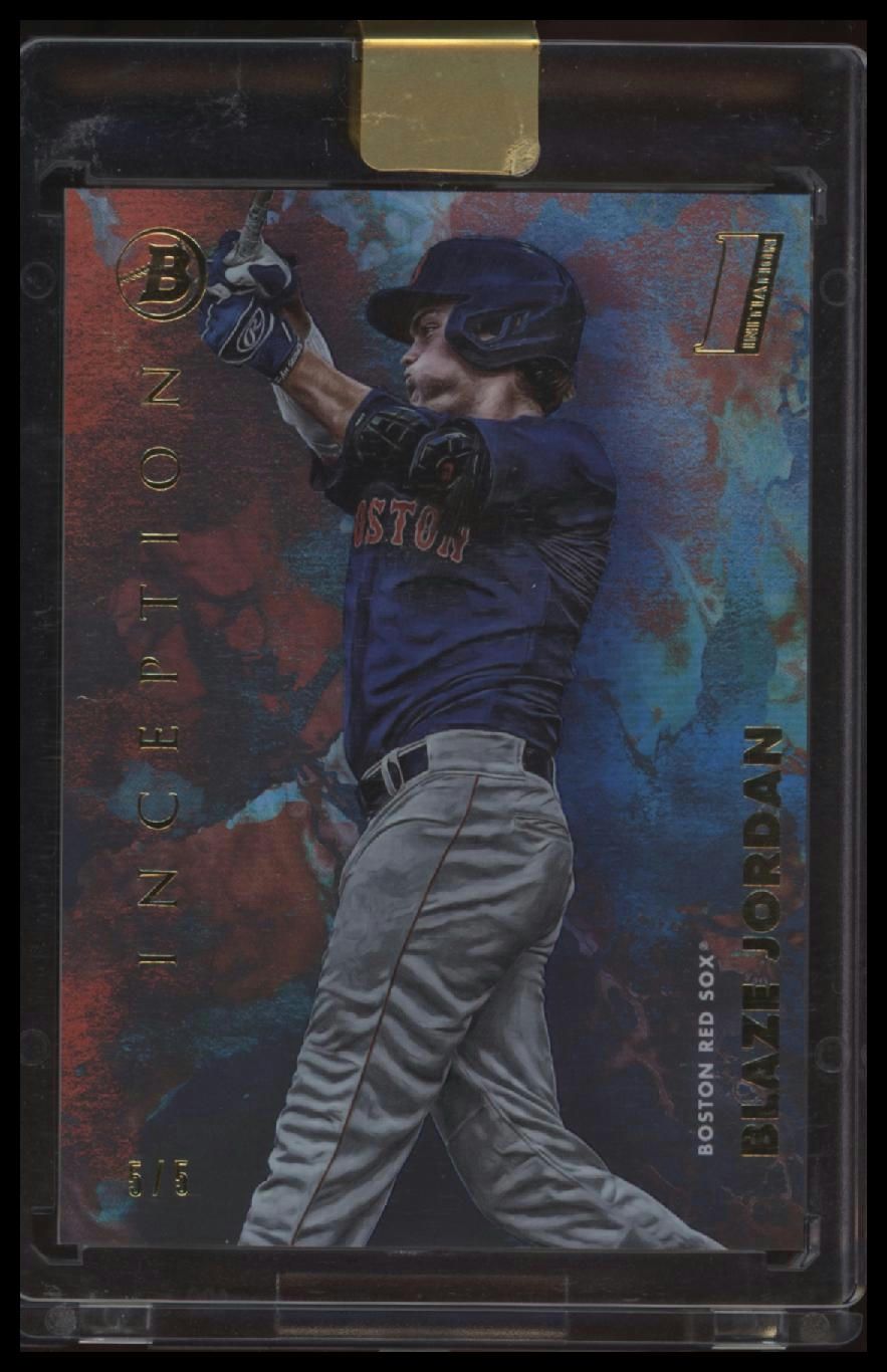 2021 Bowman Inception Blaze Jordan Red Foil #/5