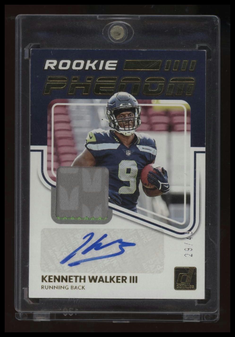 2022 Donruss Kenneth Walker III Rookie Phenom Jersey Autographs Prime #/49