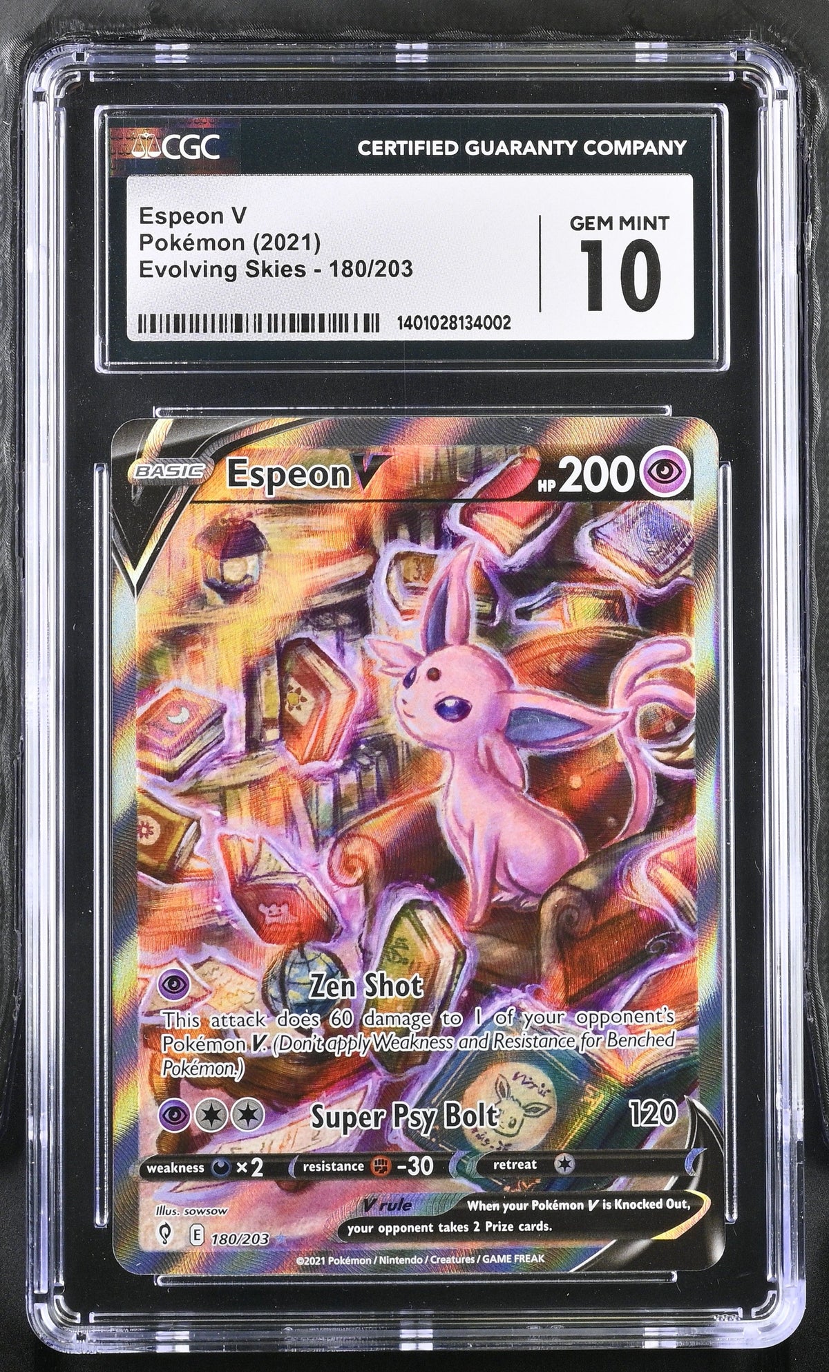 2021 Evolving Skies Espeon V CGC 10