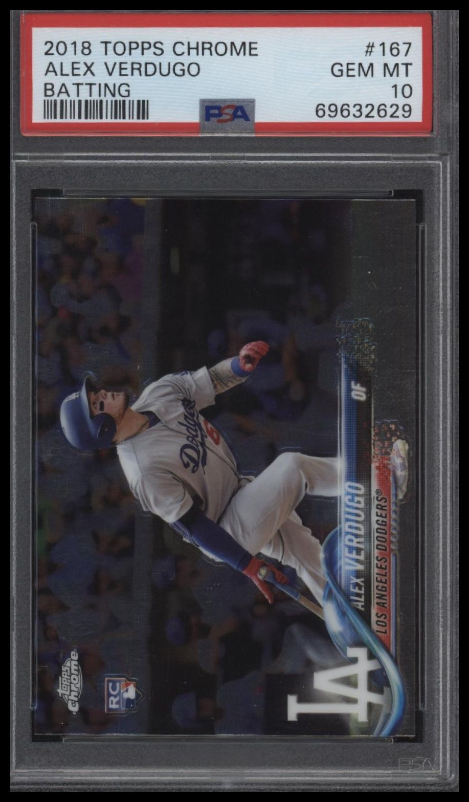 2018 Topps Chrome #167 Alex Verdugo Batting PSA 10