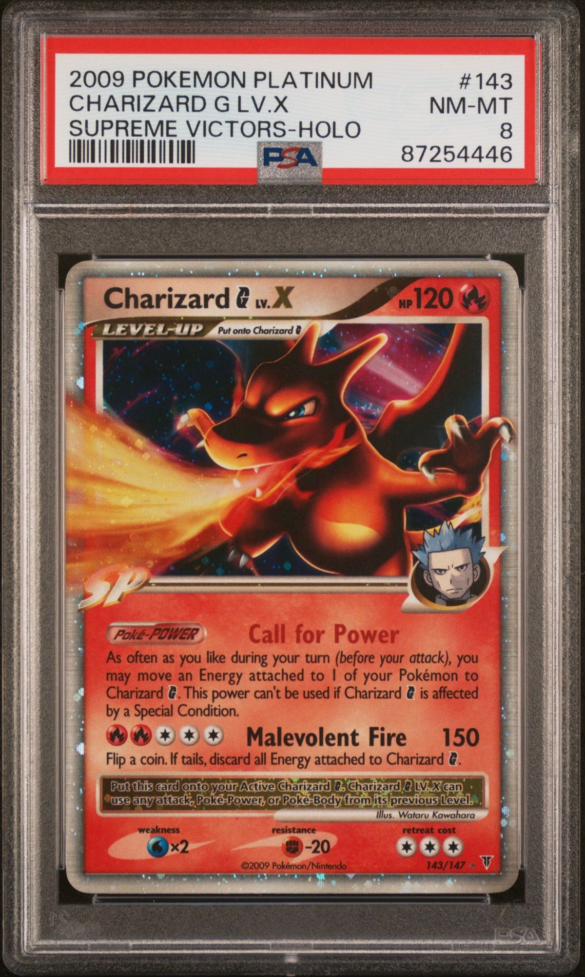 2009 Pokemon Platinum Charizard G Lv.X Supreme Victors-Holo PSA 8