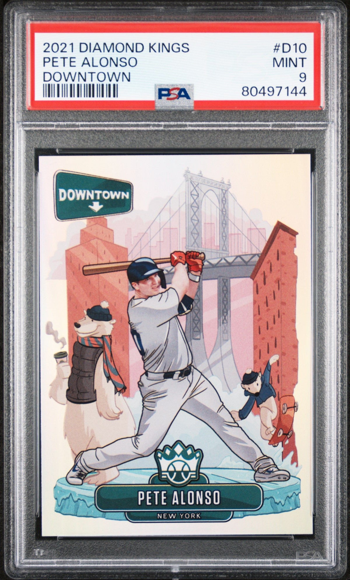 2021 Panini Diamond Kings Downtown Pete Alonso Downtown PSA 9