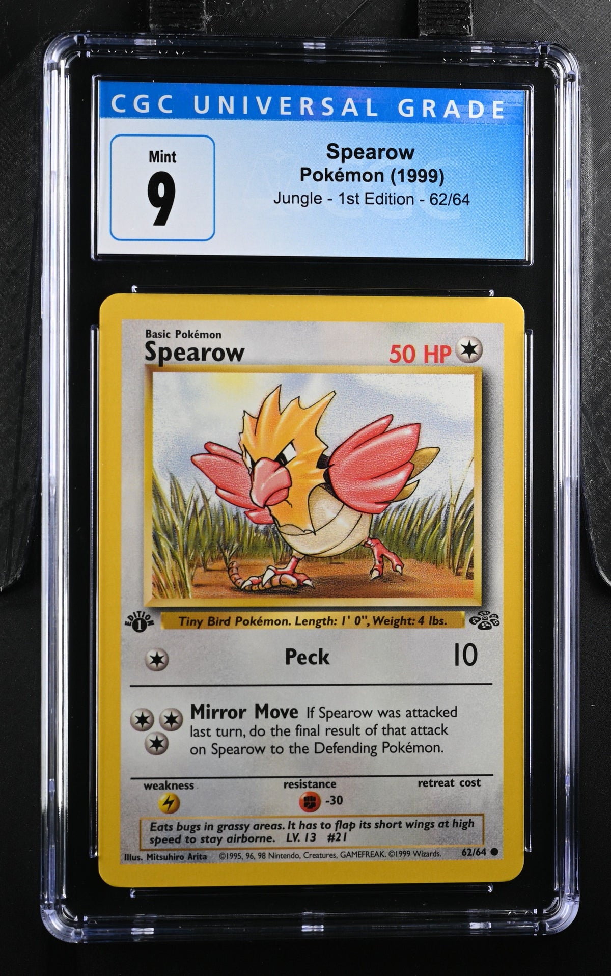 1999 Jungle - 1st Edition Spearow CGC 9