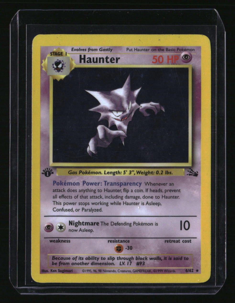 Fossil Haunter (6) 1st Edition