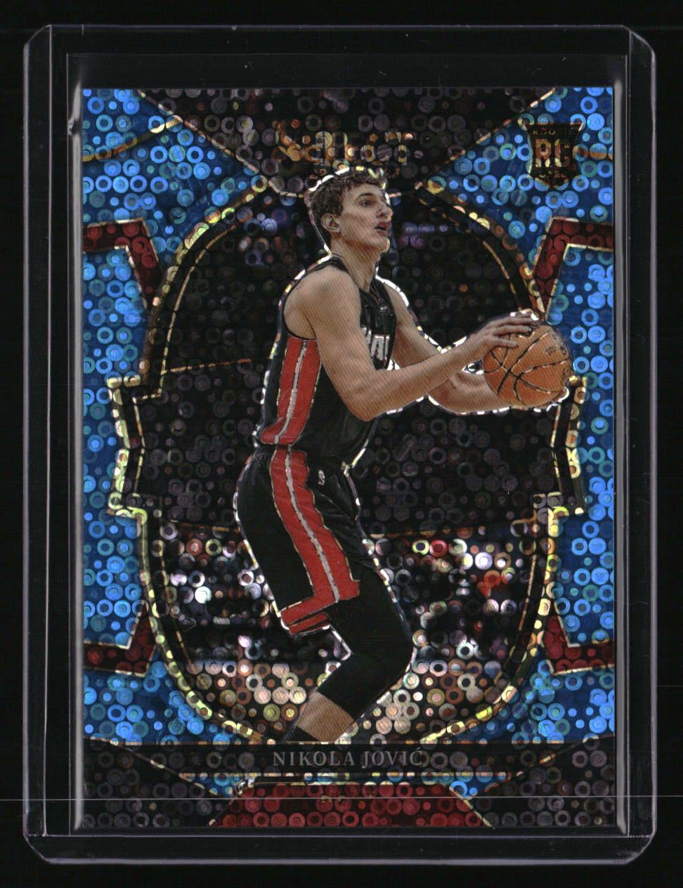 2022-23 Panini Select #91 Nikola Jovic Light Blue Disco Prizms #/99