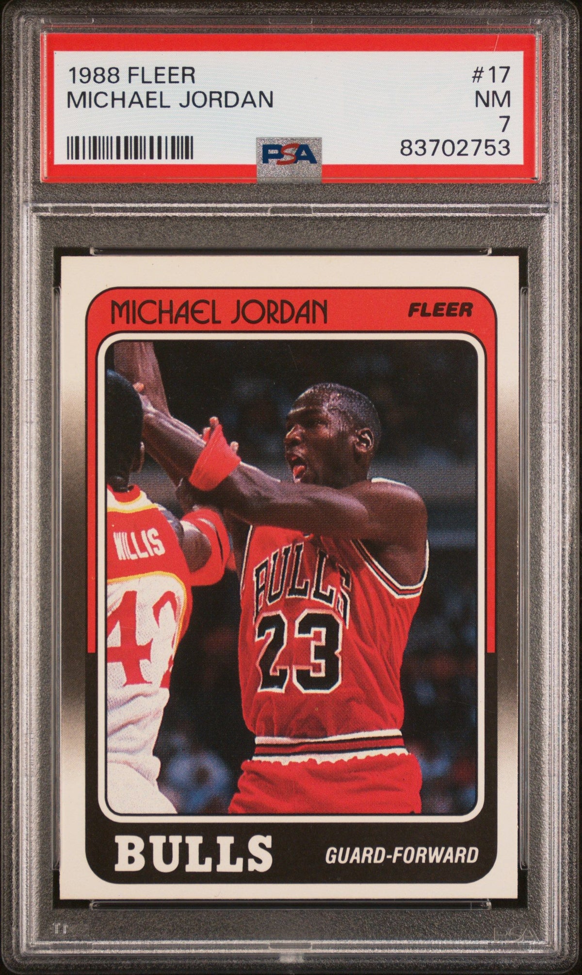 1988 Fleer #17 Michael Jordan PSA 7