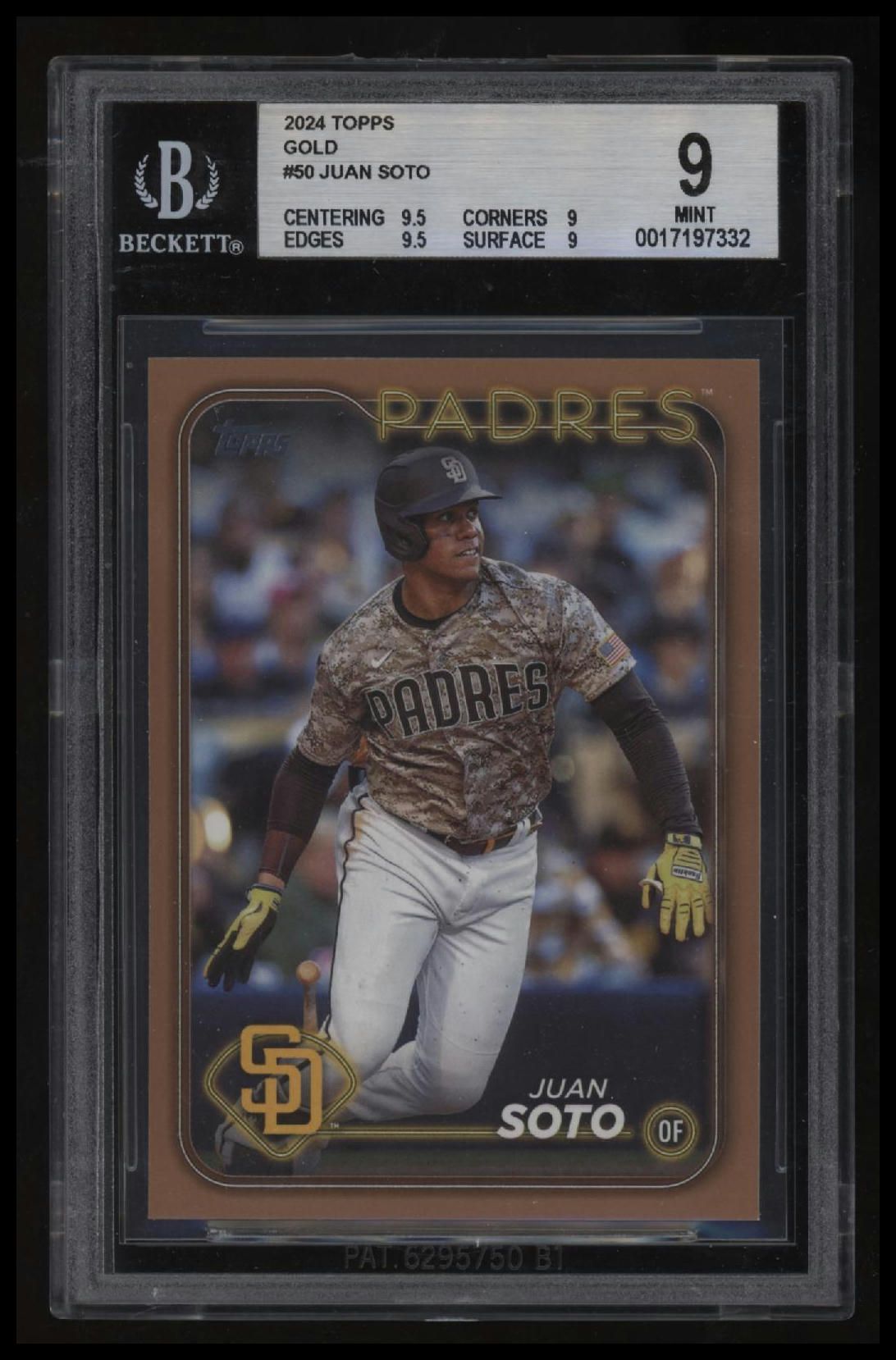 2024 Topps Gold Juan Soto BGS 9.0