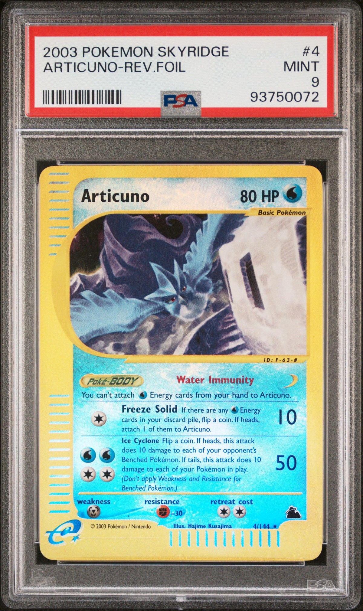 2003 Pokemon Skyridge Articuno-Rev.Foil PSA 9