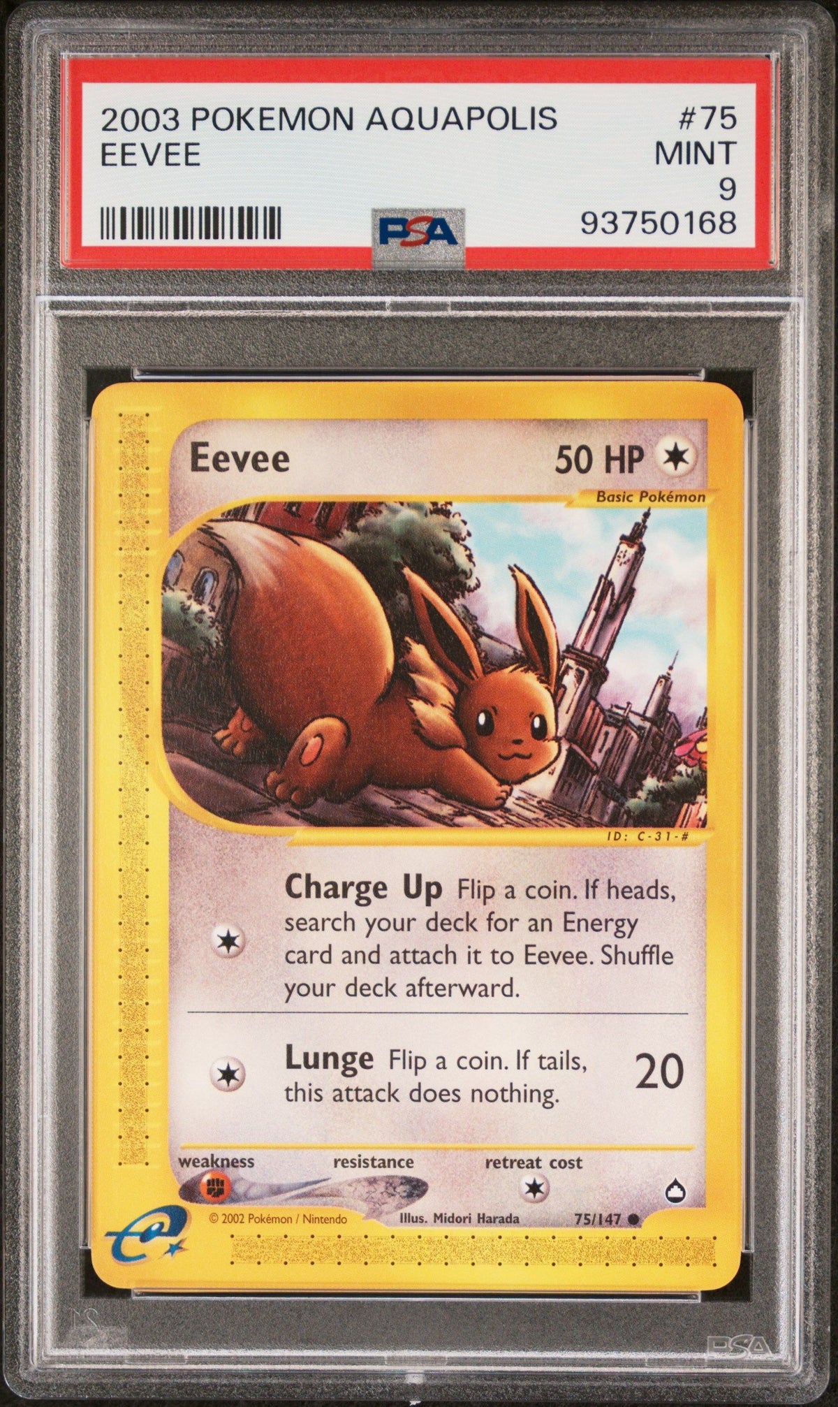 2003 Pokemon Aquapolis Eevee PSA 9