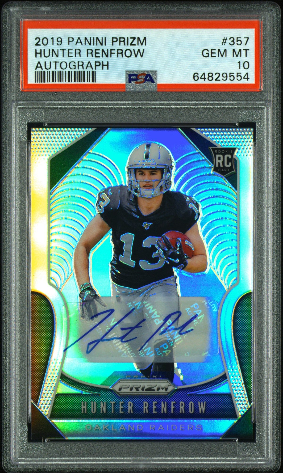 2019 Panini Prizm #357 Hunter Renfrow Autograph PSA 10