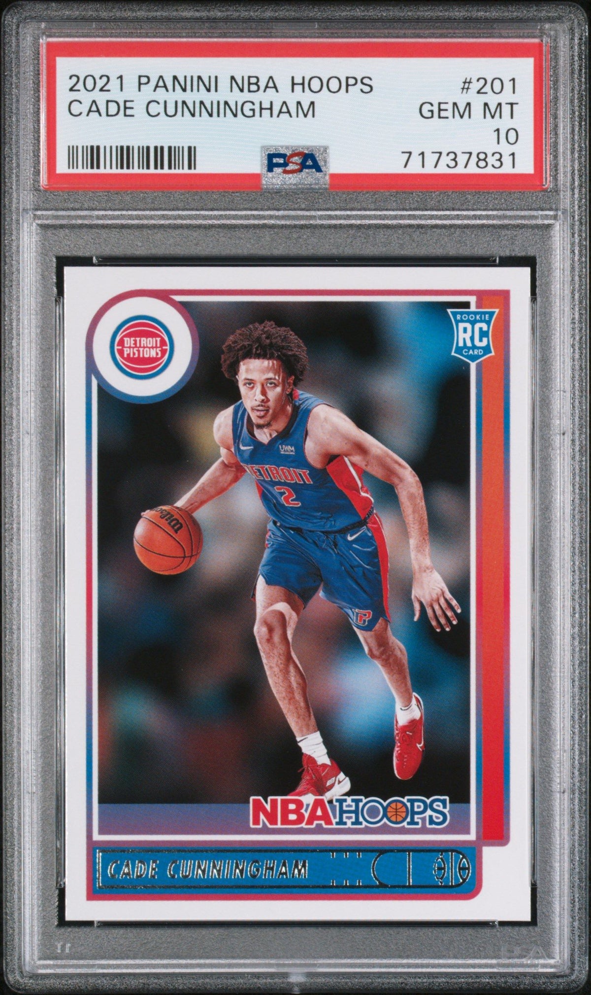 2021 Panini NBA Hoops Cade Cunningham PSA 10 71737831