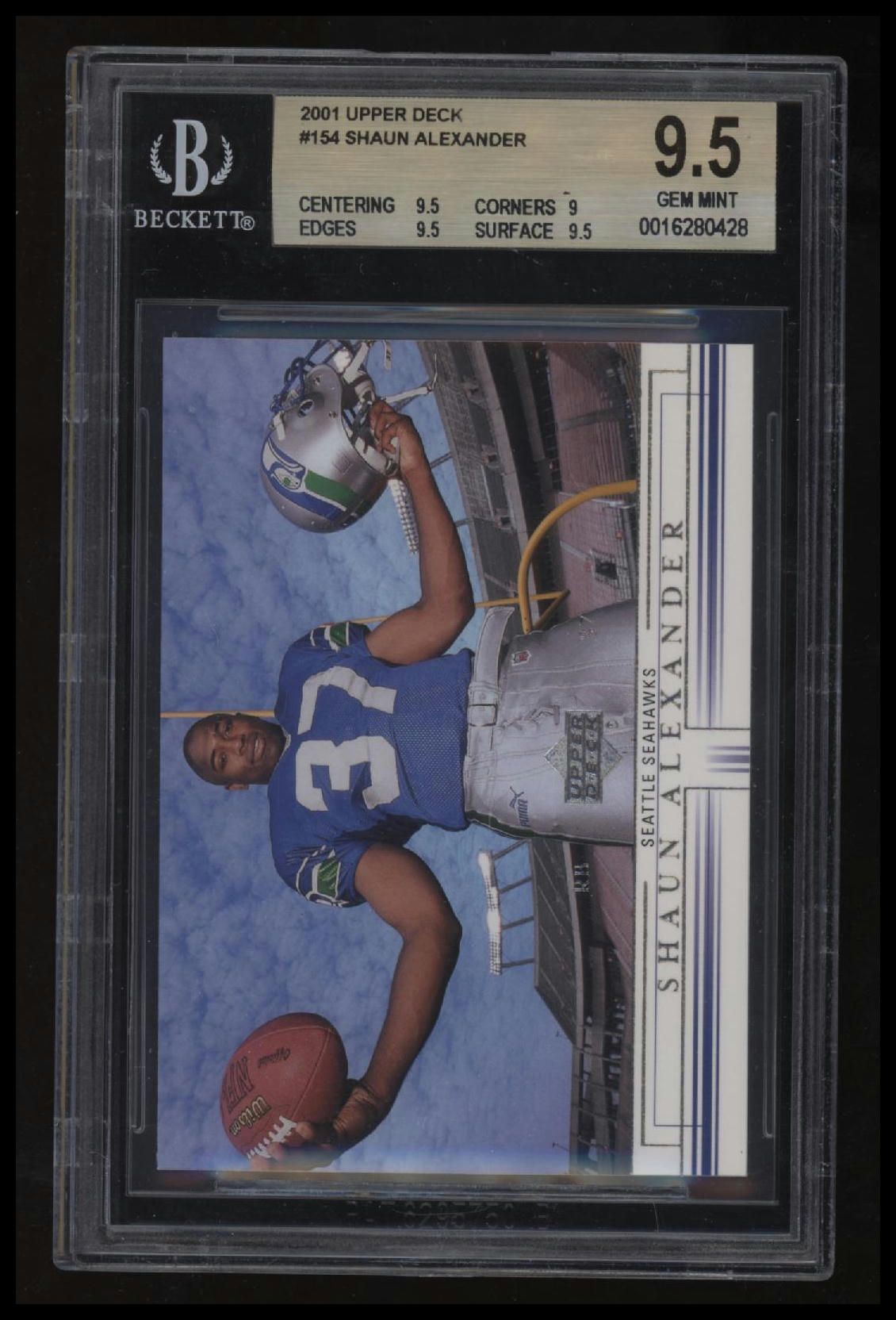 2001 Upper Deck Shaun Alexander BGS 9.5