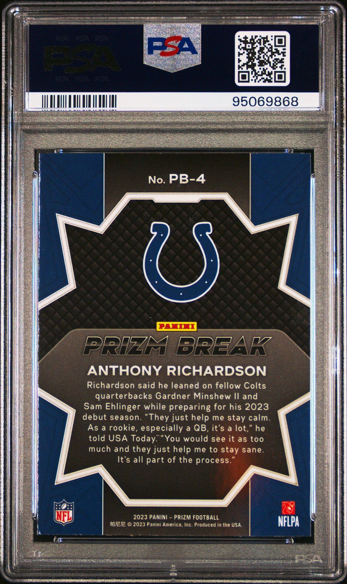 2023 Panini Prizm Prizm Break Anthony Richardson PSA 9