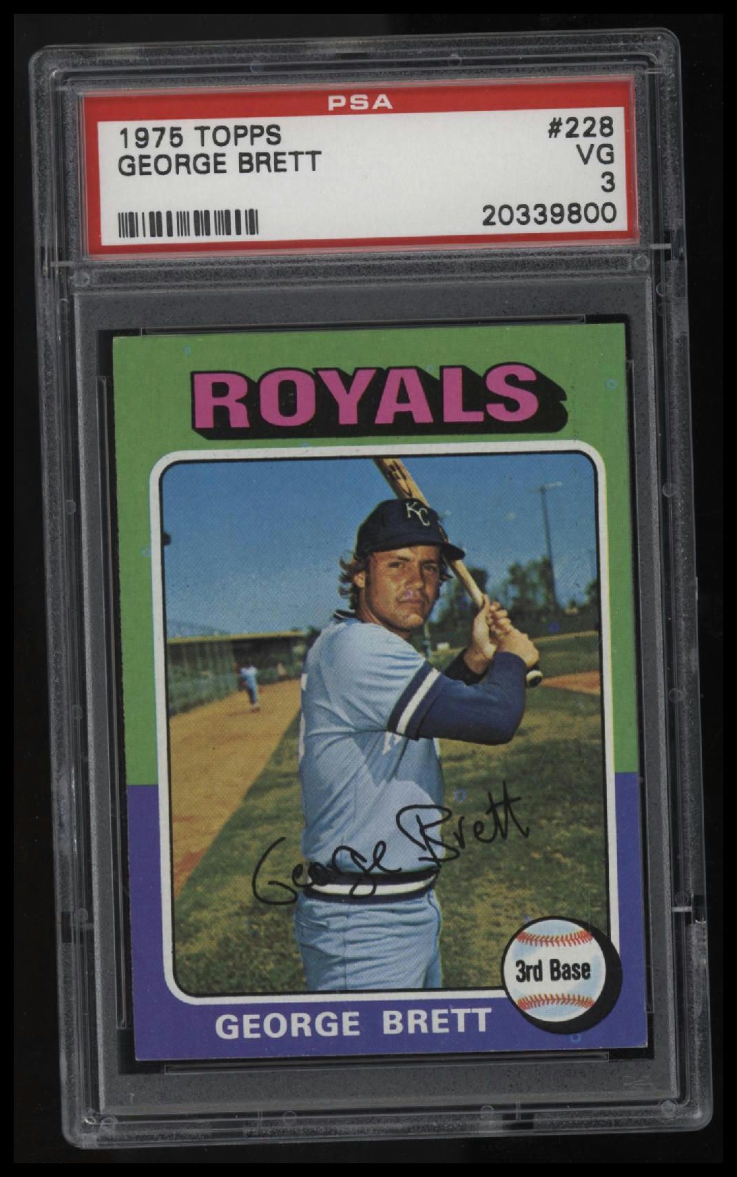 1975 Topps #228 George Brett PSA 3