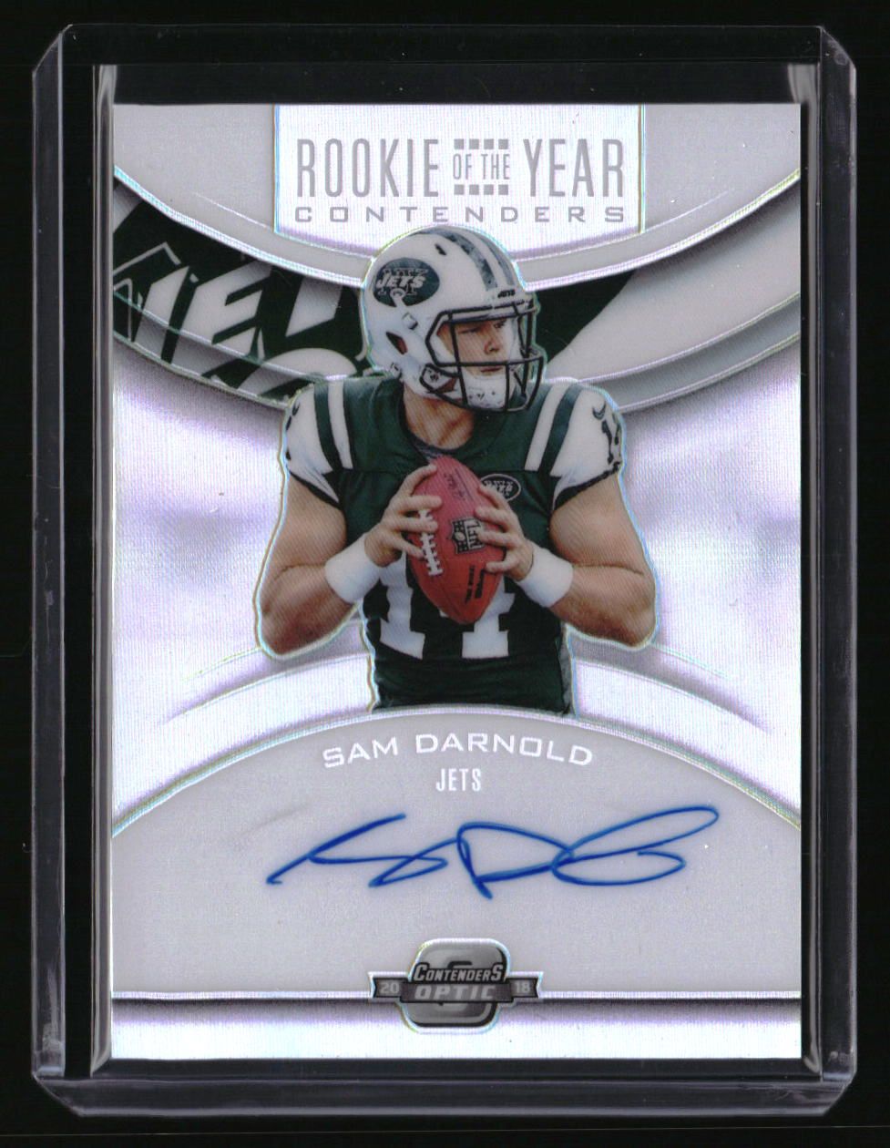 2018 Panini Contenders Optic Sam Darnold Rookie of the Year Contenders Auto