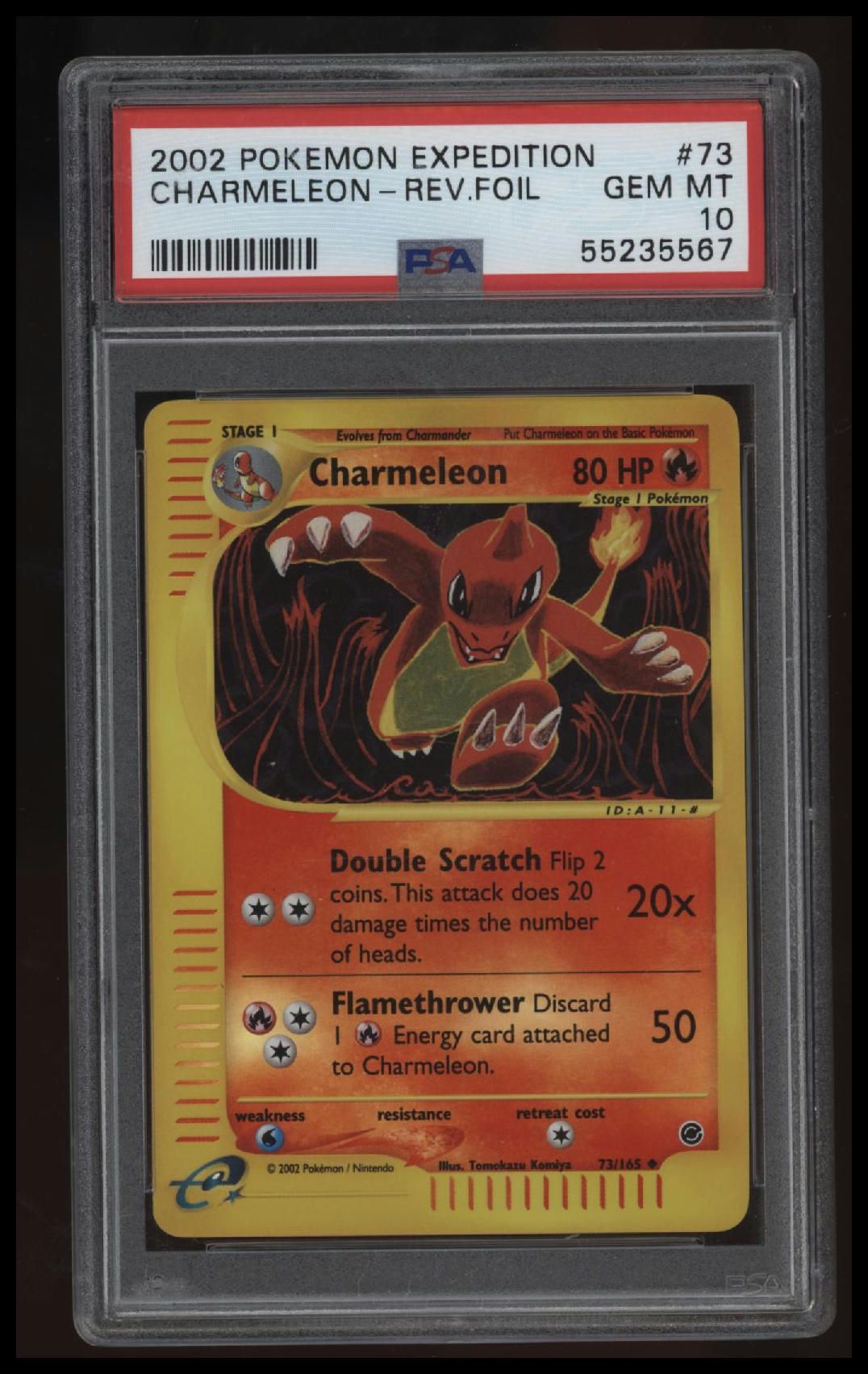 2002 Pokemon Expedition Charmeleon-Rev.Foil PSA 10