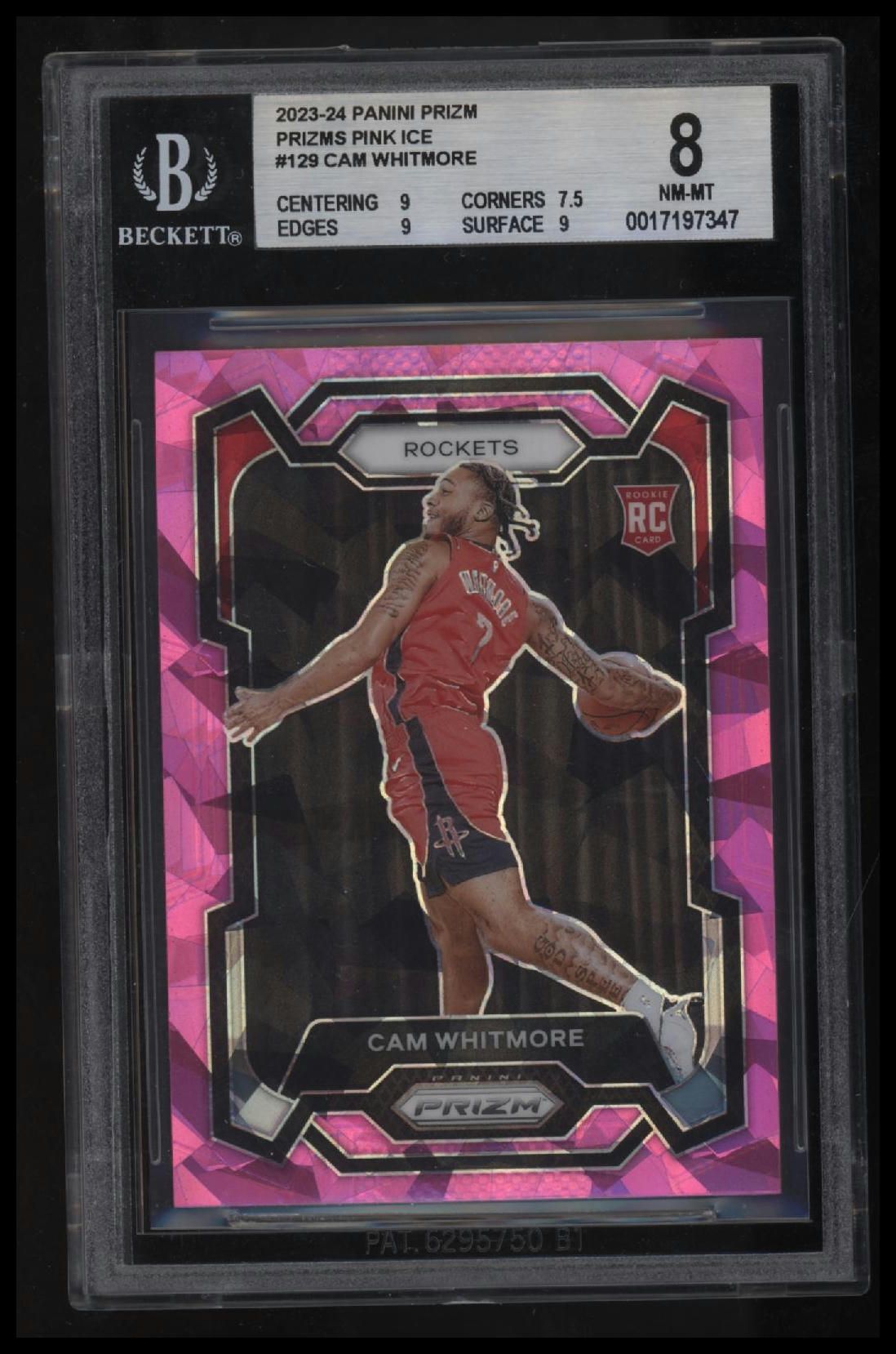 2023-24 Panini Prizm Prizms Pink Ice Cam Whitmore BGS 8.0