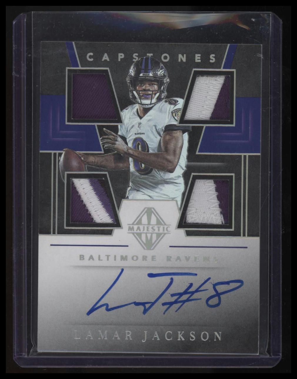 2019 Panini Majestic Lamar Jackson Capstones Holo Silver #/10