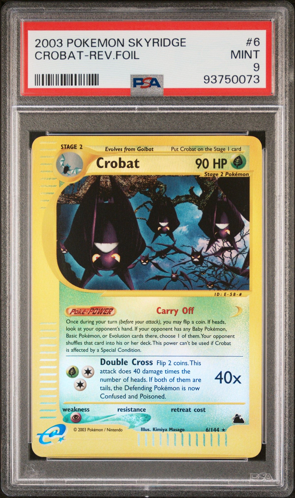 2003 Pokemon Skyridge Crobat-Rev.Foil PSA 9