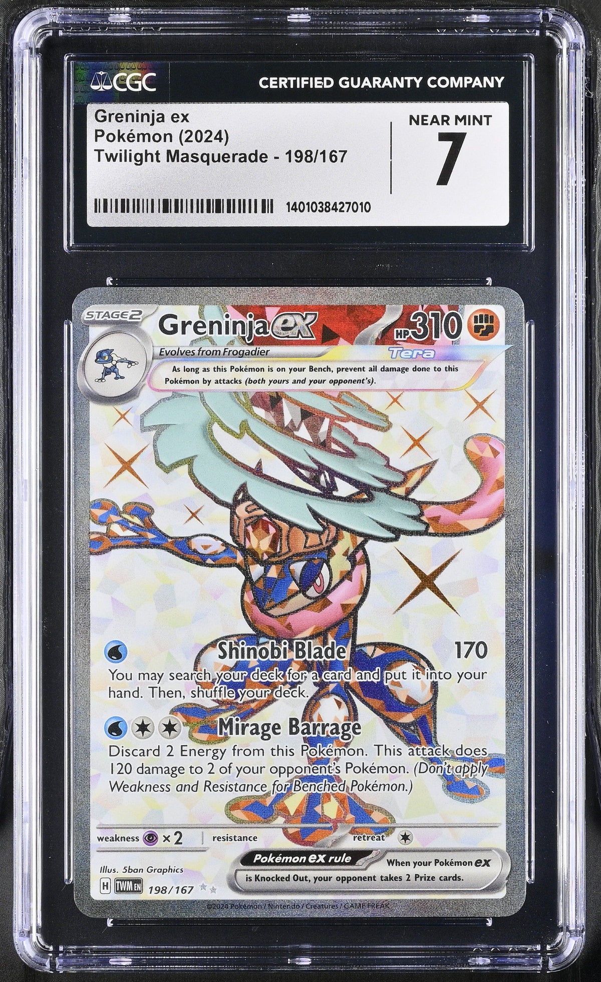 2024 Twilight Masquerade - TWM EN Greninja ex CGC 7