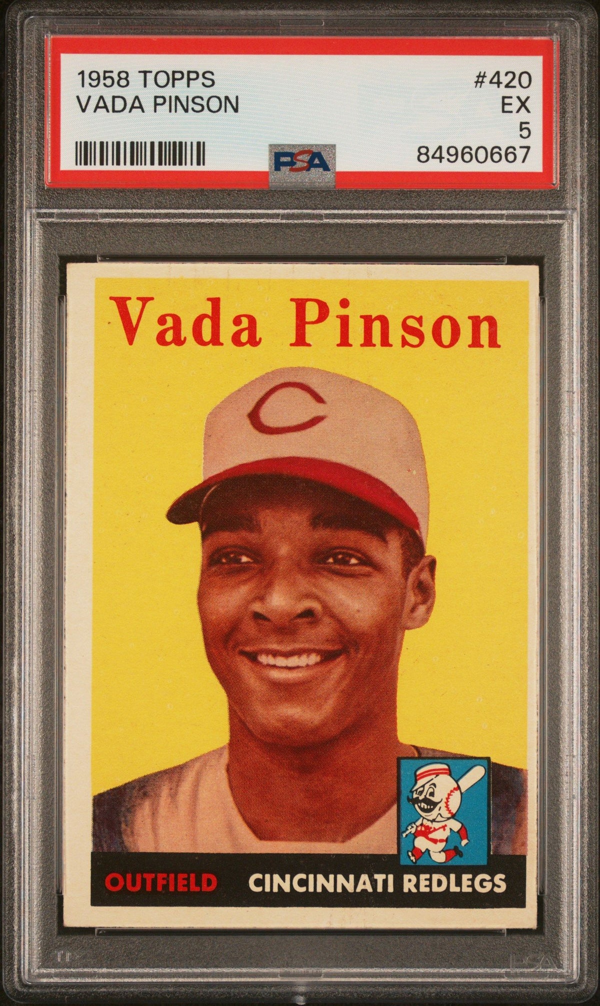 1958 Topps #420 Vada Pinson PSA 5