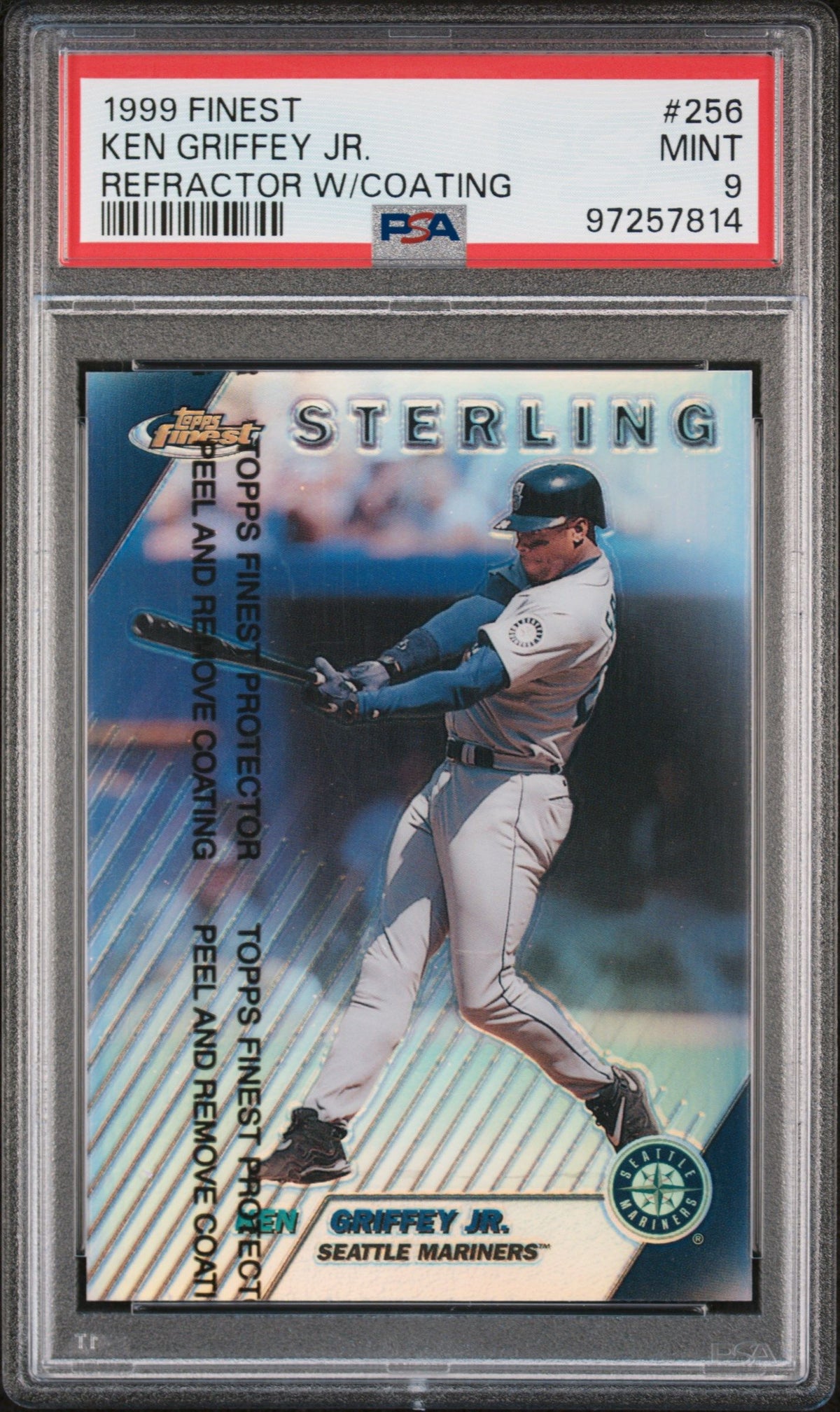 1999 Finest Ken Griffey Jr. Refractor W/Coating PSA 9